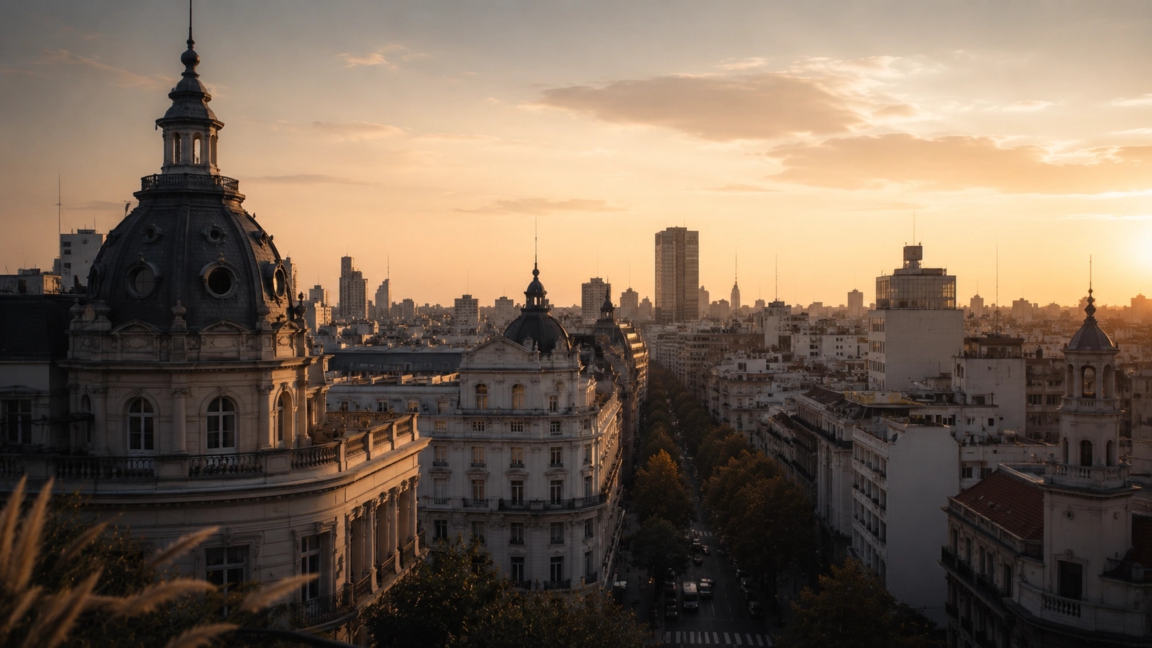 Paisaje de Ciudad Autónoma de Buenos Aires utilizado para representar la sede CROMÁTICA CABA